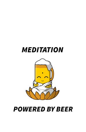 Meditation Powered by Beer - Beer Lovers Men's T-shirts