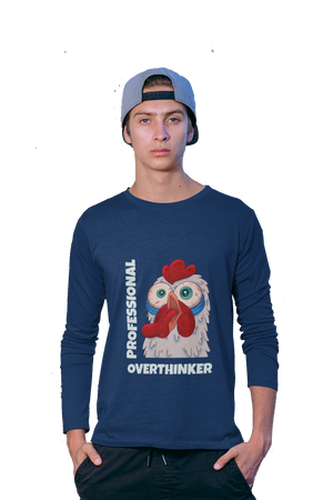 Professional Overthinker - Men's Full Sleeves Funny T-shirt
