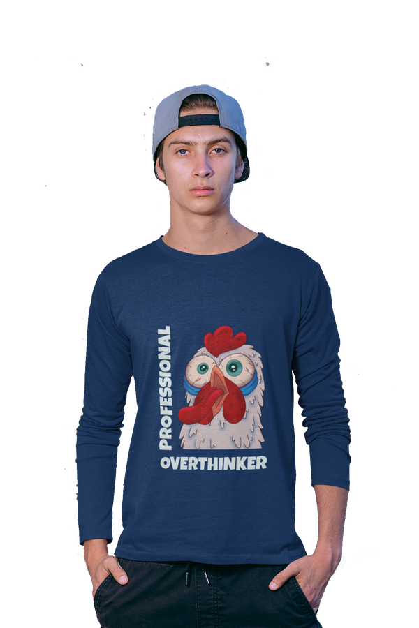 Professional Overthinker - Men's Full Sleeves Funny T-shirt