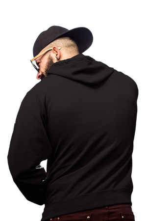 Learn To Rest - Black Gym Hoodies for Men (Printed on Front and Back, both)