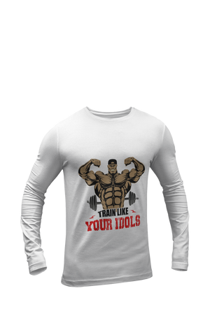 Train like Your Idols - Men's Full Sleeves Gym T-shirt