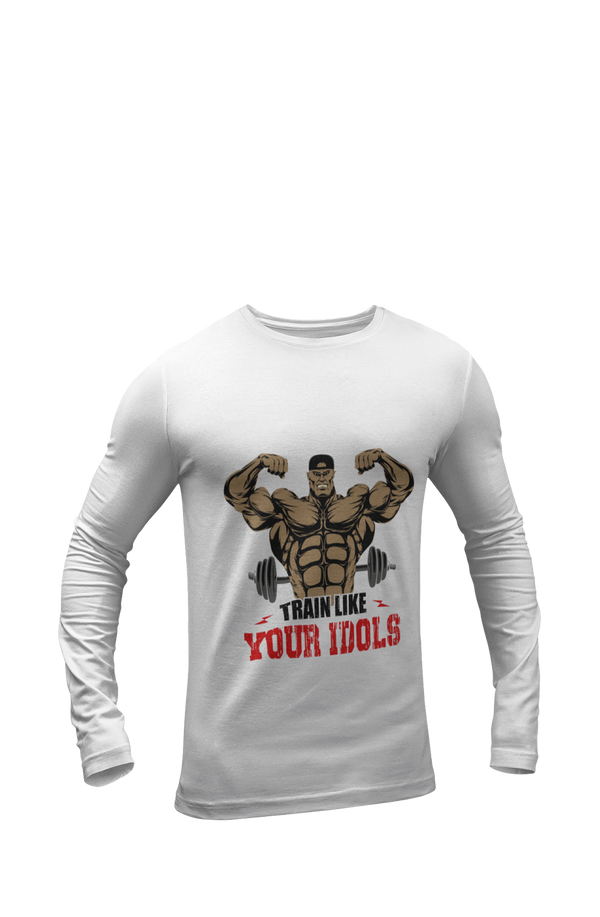 Train like Your Idols - Men's Full Sleeves Gym T-shirt