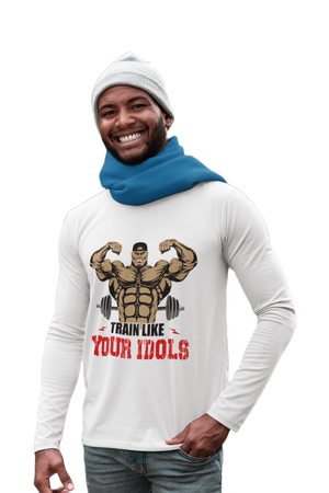 Train like Your Idols - Men's Full Sleeves Gym T-shirt