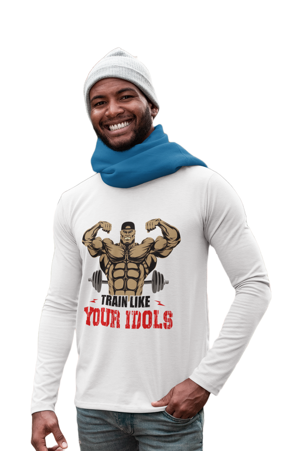 Train like Your Idols - Men's Full Sleeves Gym T-shirt