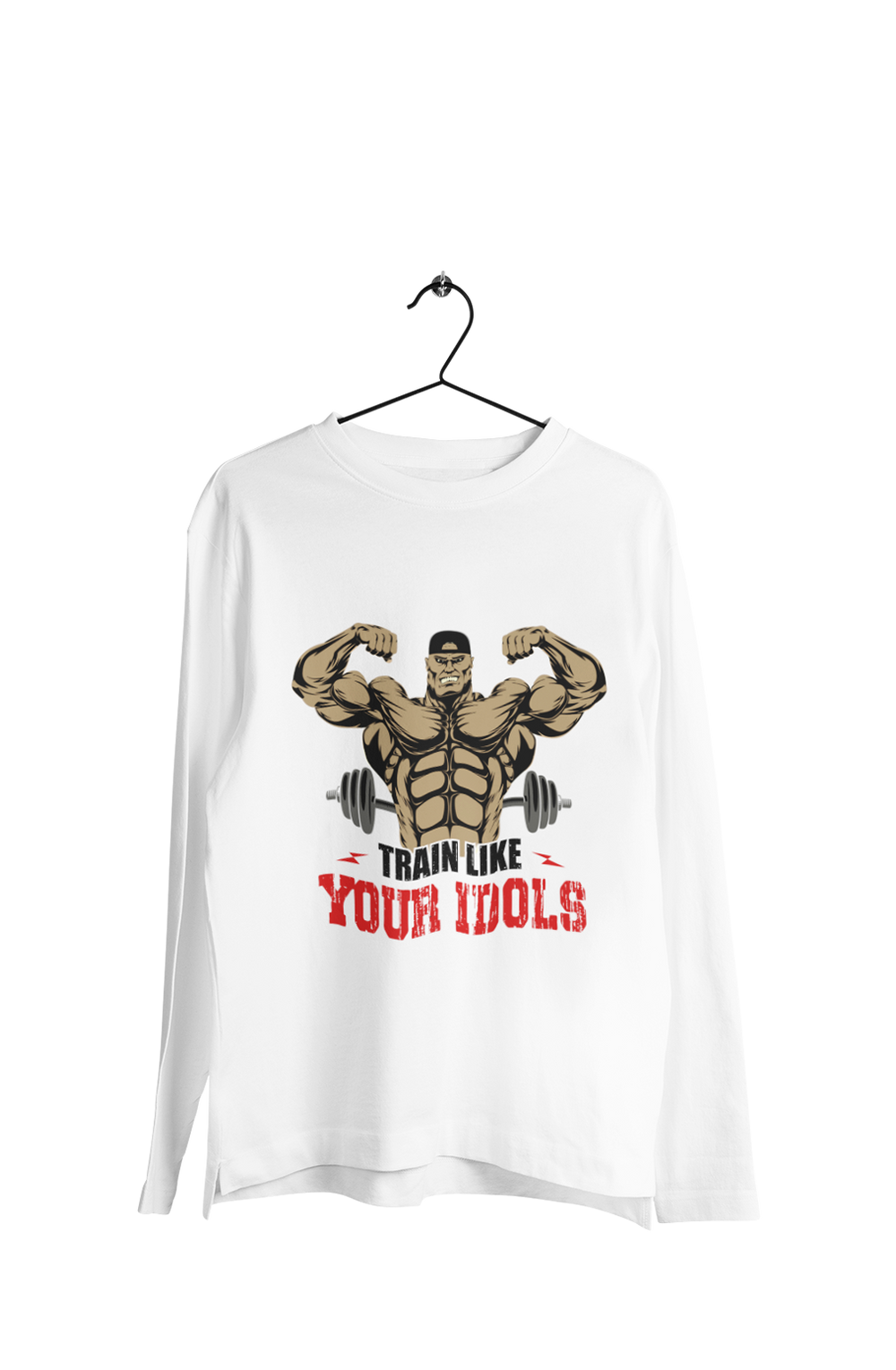 Train like Your Idols - Men's Full Sleeves Gym T-shirt