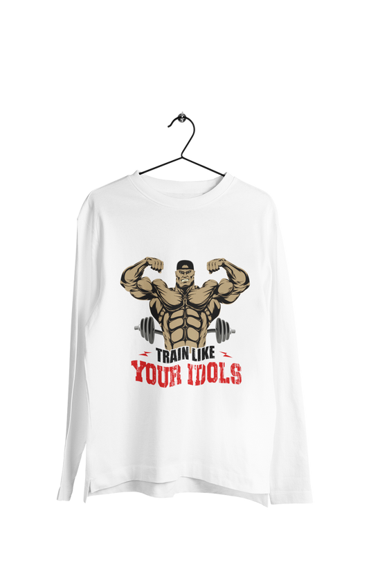 Train like Your Idols - Men's Full Sleeves Gym T-shirt