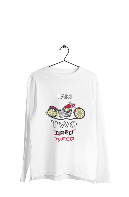 I am Two Tyred - Men's Full Sleeves Bikers T-shirt