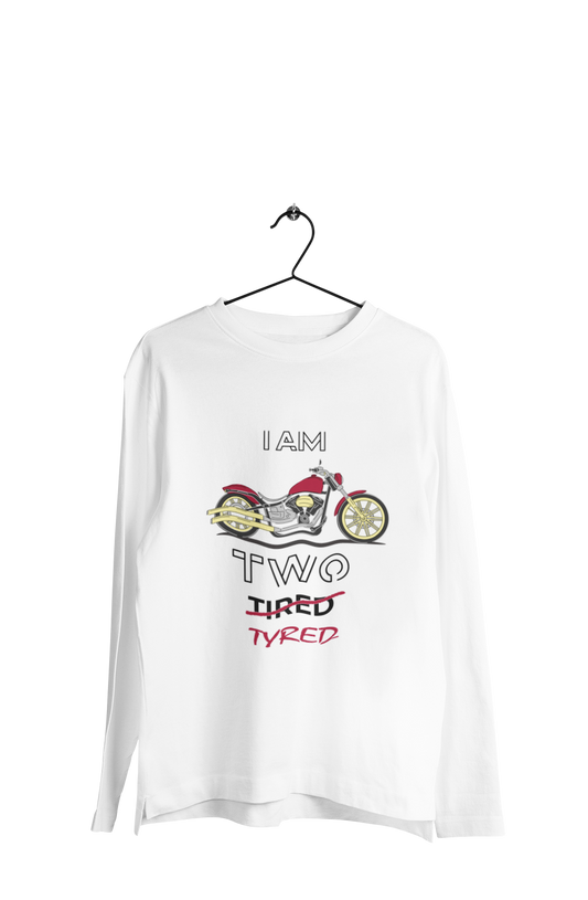 I am Two Tyred - Men's Full Sleeves Bikers T-shirt