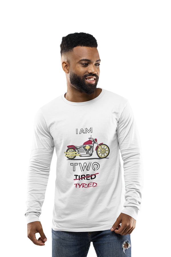 I am Two Tyred - Men's Full Sleeves Bikers T-shirt