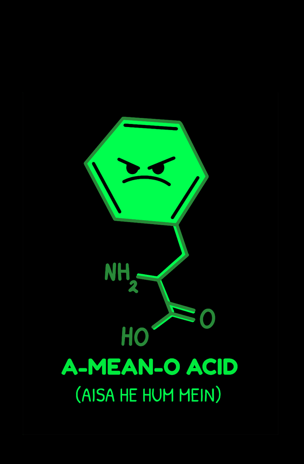 A-MEAN-O-ACID - Men's College T-shirt - Letshandcraft