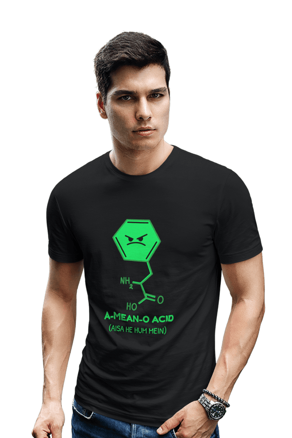 A-MEAN-O-ACID - Men's College T-shirt - Letshandcraft