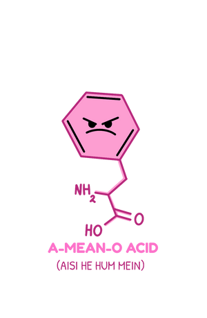 A-MEAN-O-ACID - Women's College T-shirt - Letshandcraft