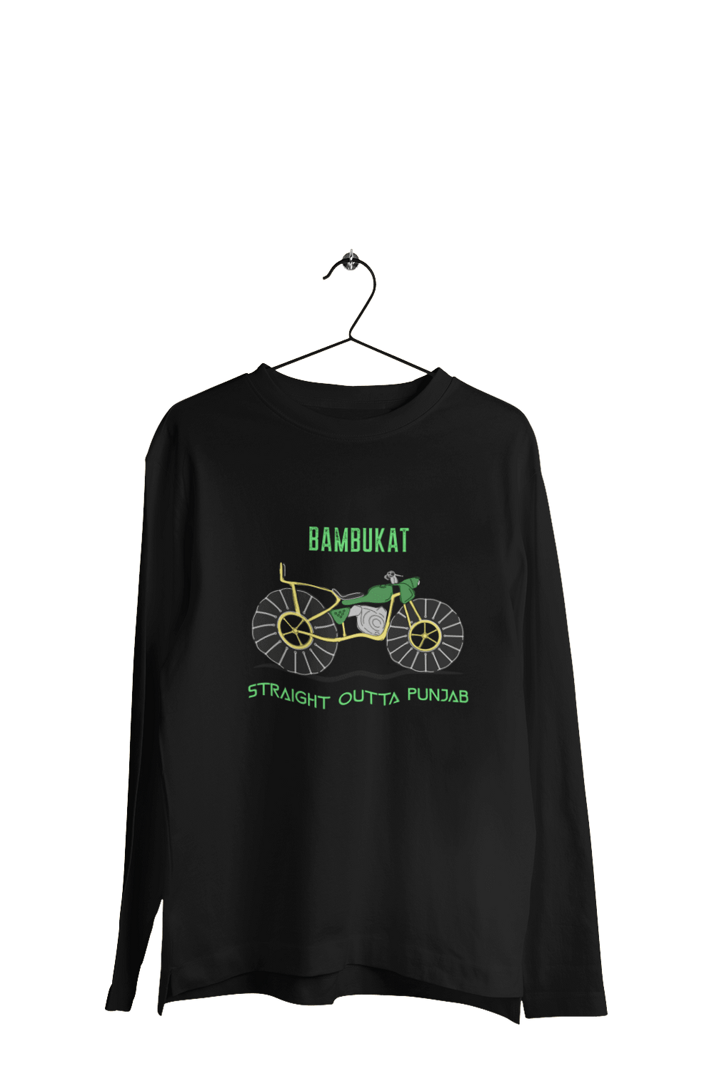 Bambukat - Men's Full Sleeves Bikers T-shirt - Letshandcraft