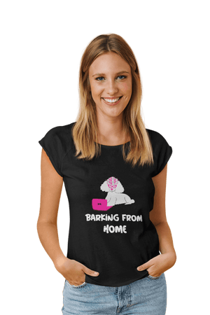 Barking from Home - Women's Dog T-shirt - Letshandcraft