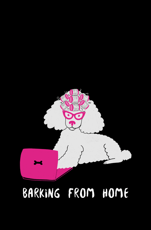 Barking from Home - Women's Dog T-shirt - Letshandcraft