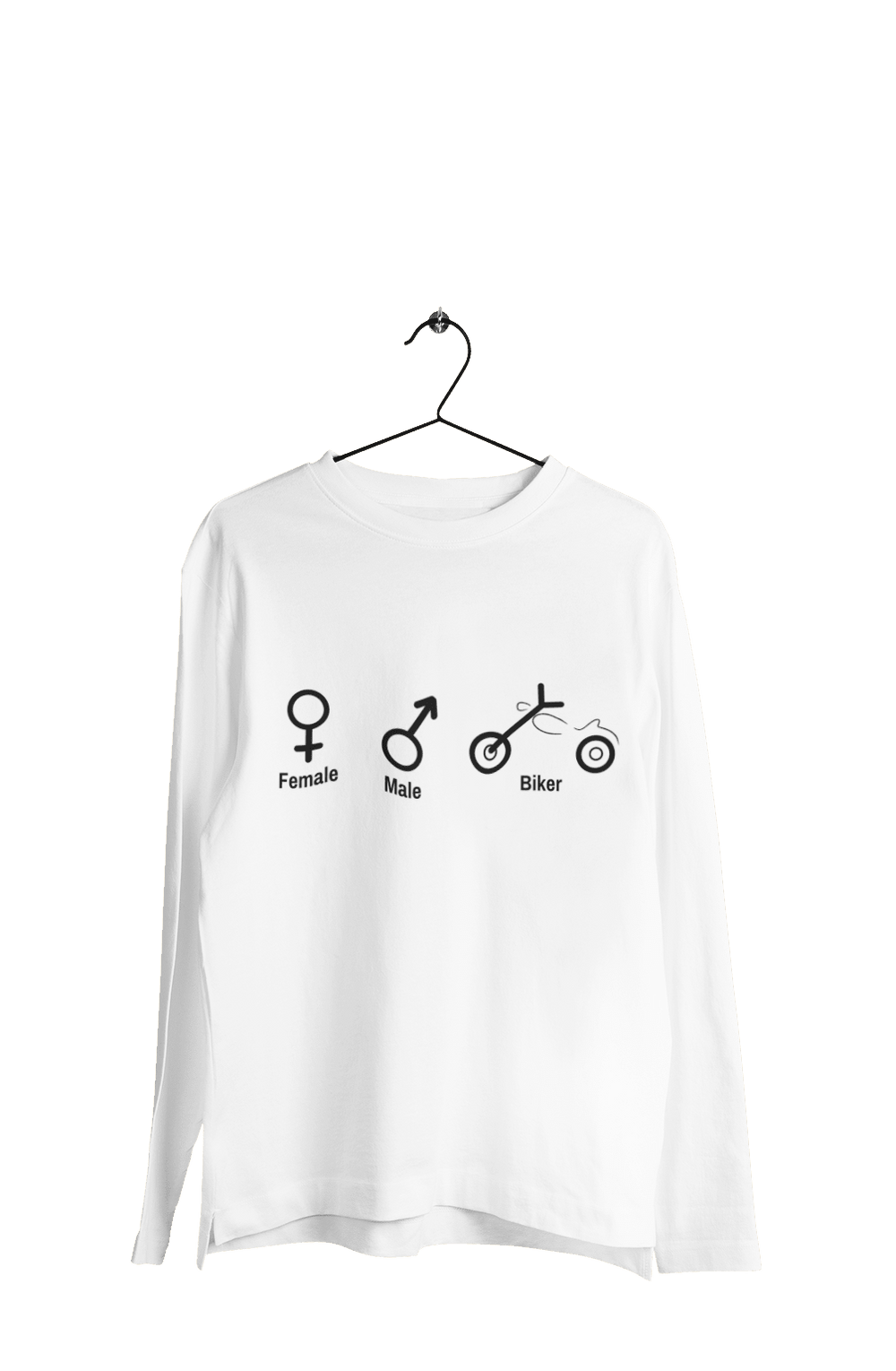 Biker Symbol - Men's Full Sleeves Bikers T-shirt - Letshandcraft