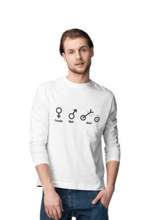 Biker Symbol - Men's Full Sleeves Bikers T-shirt - Letshandcraft
