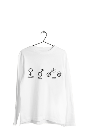 Biker Symbol - Women's Full Sleeves Bikers T-shirt - Letshandcraft