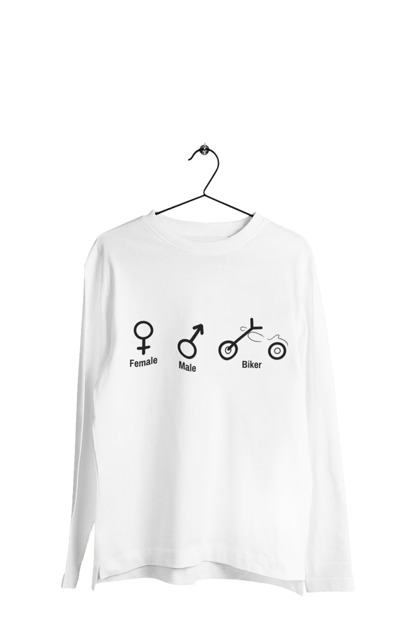 Biker Symbol - Women's Full Sleeves Bikers T-shirt - Letshandcraft