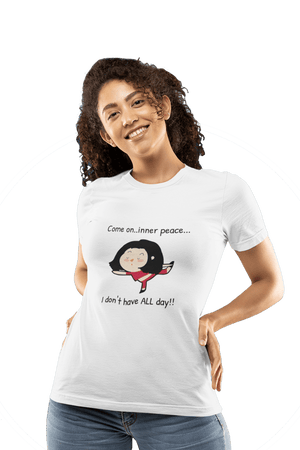 Come On..Inner Peace - Women's Funny Yoga T-shirt - Letshandcraft