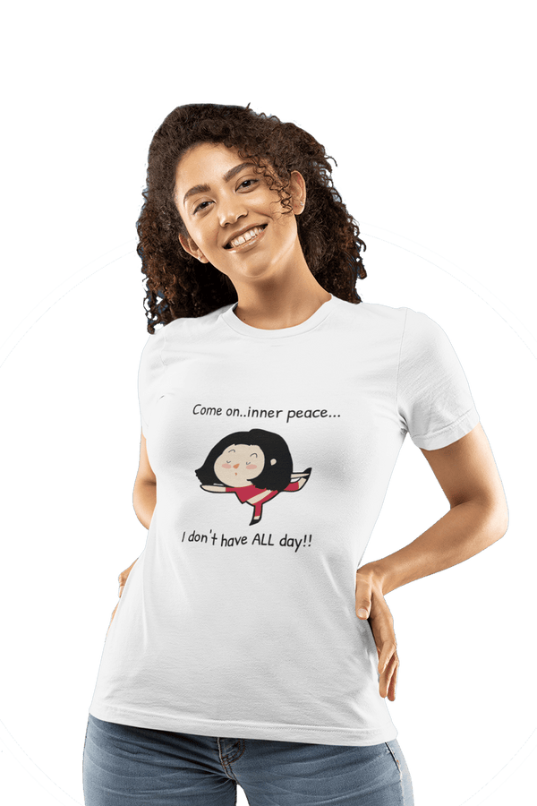 Come On..Inner Peace - Women's Funny Yoga T-shirt - Letshandcraft