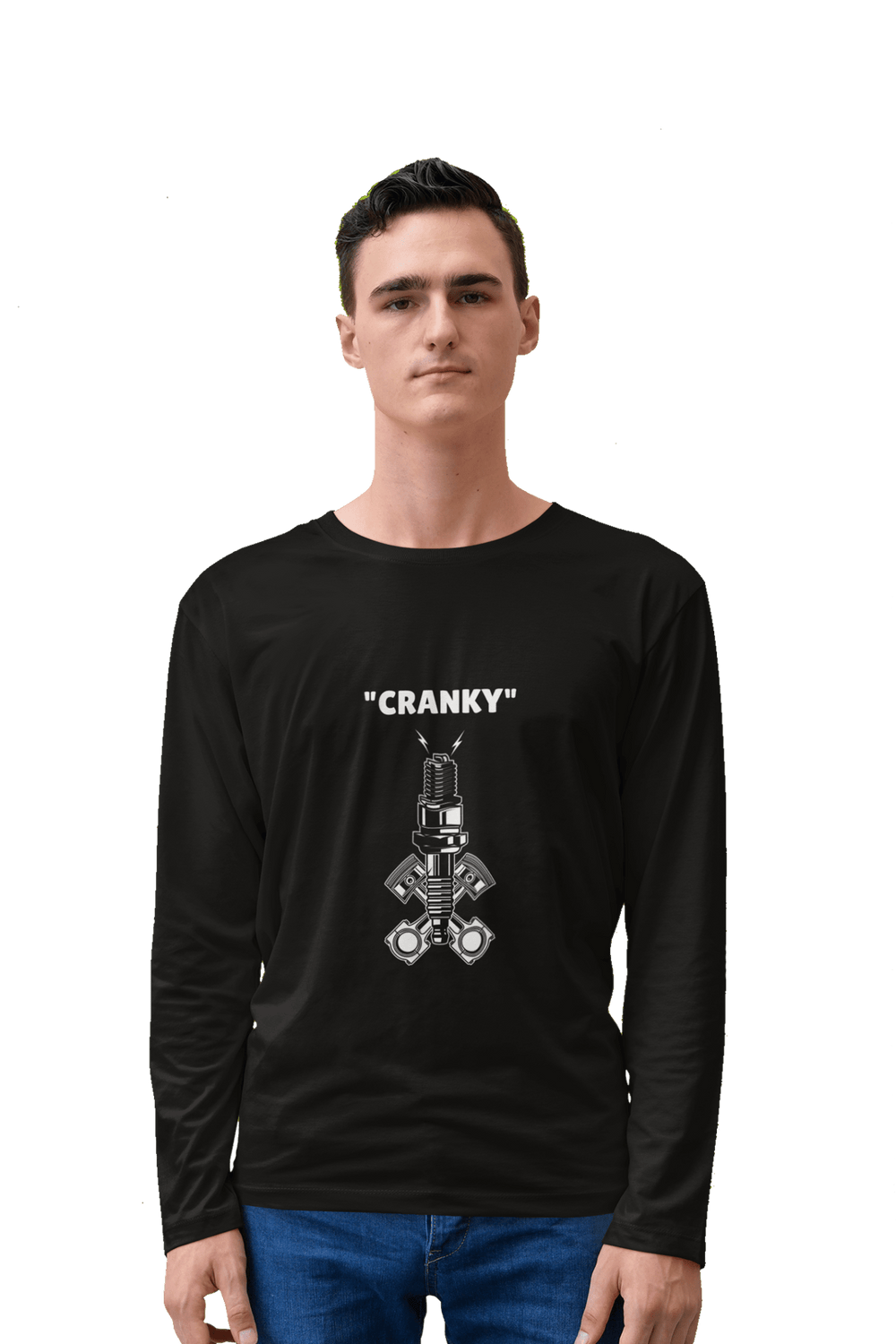 CRANKY - Men's Full Sleeves Bikers T-shirt - Letshandcraft
