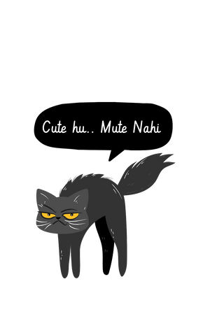 Cute Hu Mute Nahi - Women's Funny T-shirt - Letshandcraft