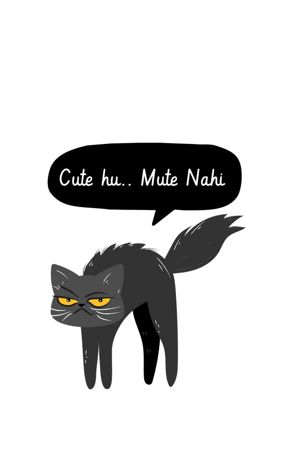 Cute Hu Mute Nahi - Women's Funny T-shirt - Letshandcraft
