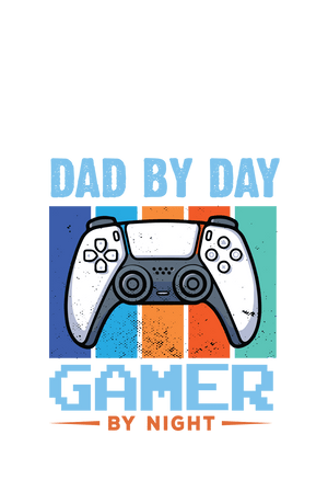 Dad by Day Gamer by Night - Men's Gamers T-shirt - Letshandcraft