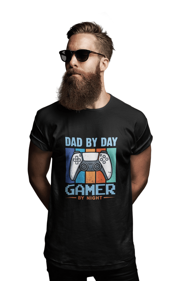Dad by Day Gamer by Night - Men's Gamers T-shirt - Letshandcraft