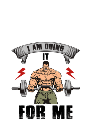Doing it for Me - Men's Full Sleeves Gym T-shirt - Letshandcraft