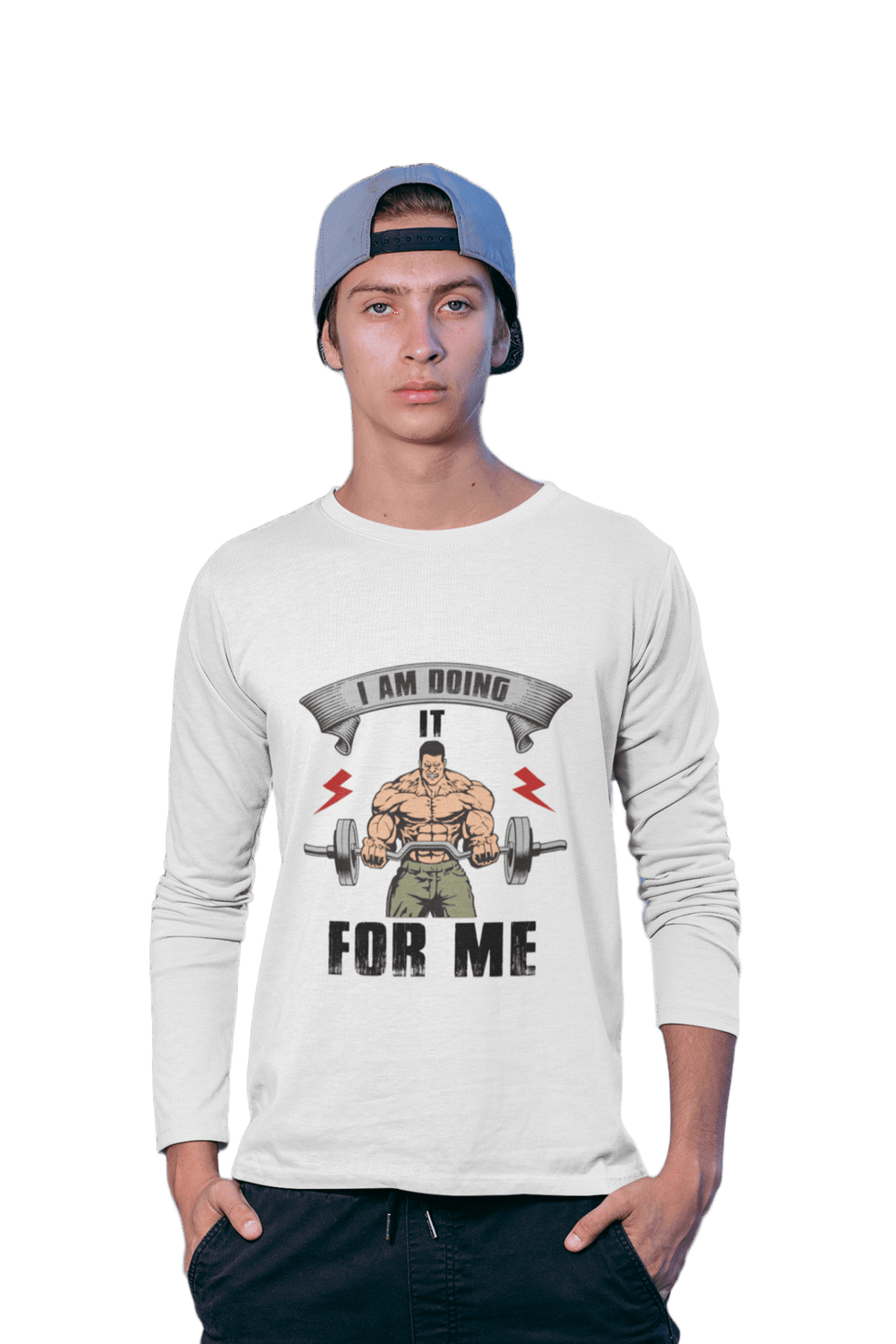 Doing it for Me - Men's Full Sleeves Gym T-shirt - Letshandcraft