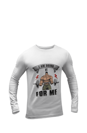 Doing it for Me - Men's Full Sleeves Gym T-shirt - Letshandcraft