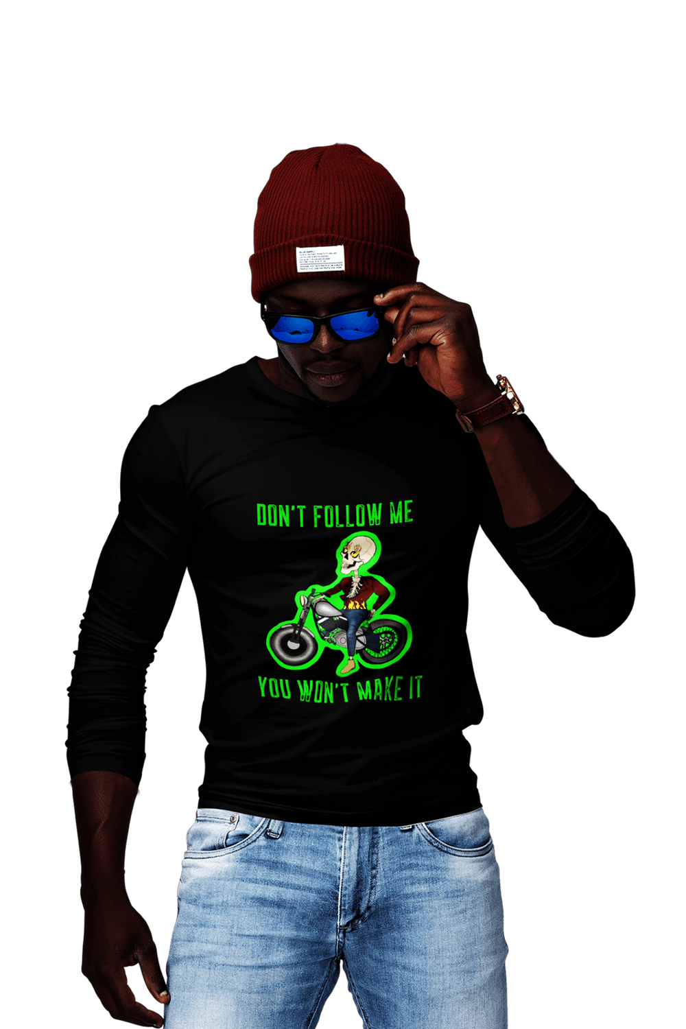 Don't Follow Me - Men's Full Sleeves Bikers T-shirt - Letshandcraft
