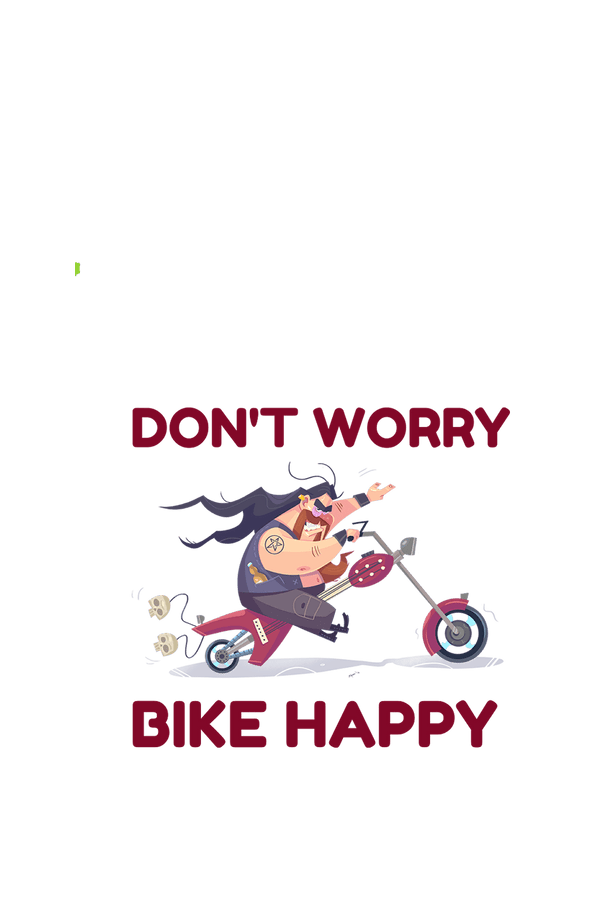 Don't Worry Bike Happy - Men's Bikers T-shirt - Letshandcraft