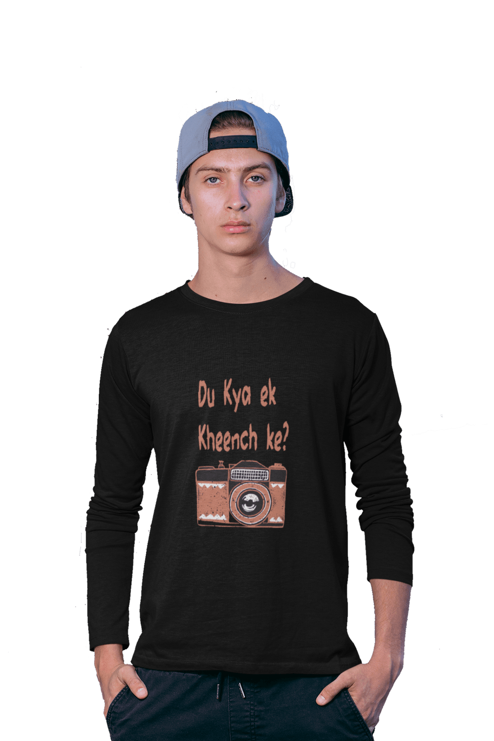 Du Kya Ek Kheench Ke - Men's Full Sleeves Funny T-shirt - Letshandcraft