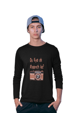 Du Kya Ek Kheench Ke - Men's Full Sleeves Funny T-shirt - Letshandcraft