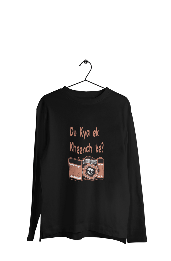 Du Kya Ek Kheench Ke? - Women's Full Sleeves Funny T-shirt - Letshandcraft
