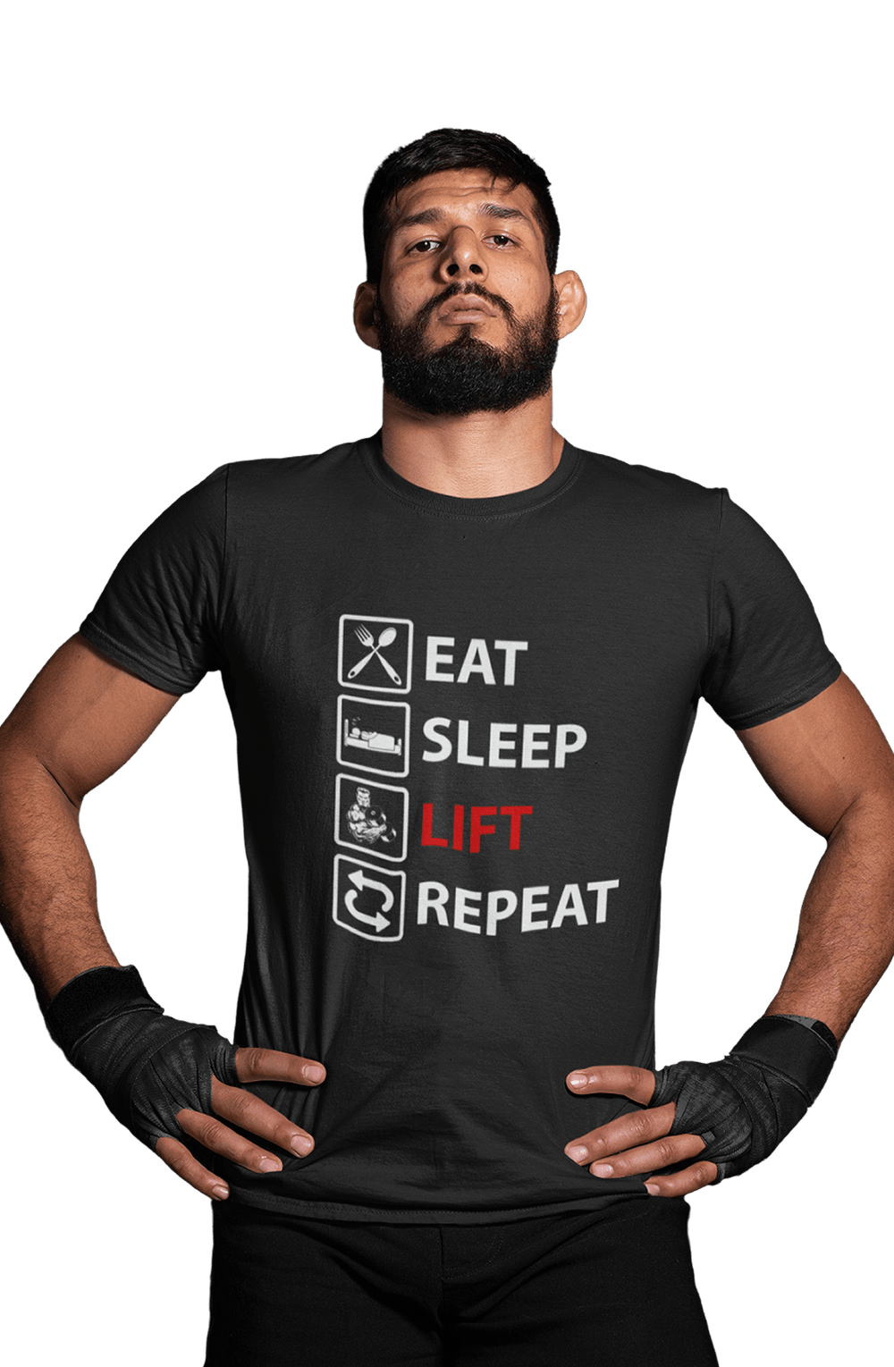 Eat Sleep Lift Repeat - Men's Gym T-shirt - Letshandcraft