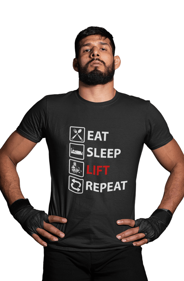 Eat Sleep Lift Repeat - Men's Gym T-shirt - Letshandcraft