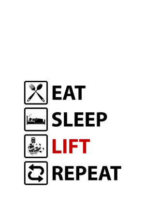 EAT SLEEP LIFT & REPEAT - Women's Gym T-shirt - Letshandcraft