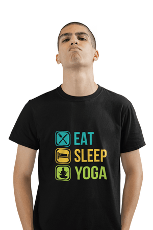 Eat Sleep Yoga - Men's Yoga T-shirt - Letshandcraft