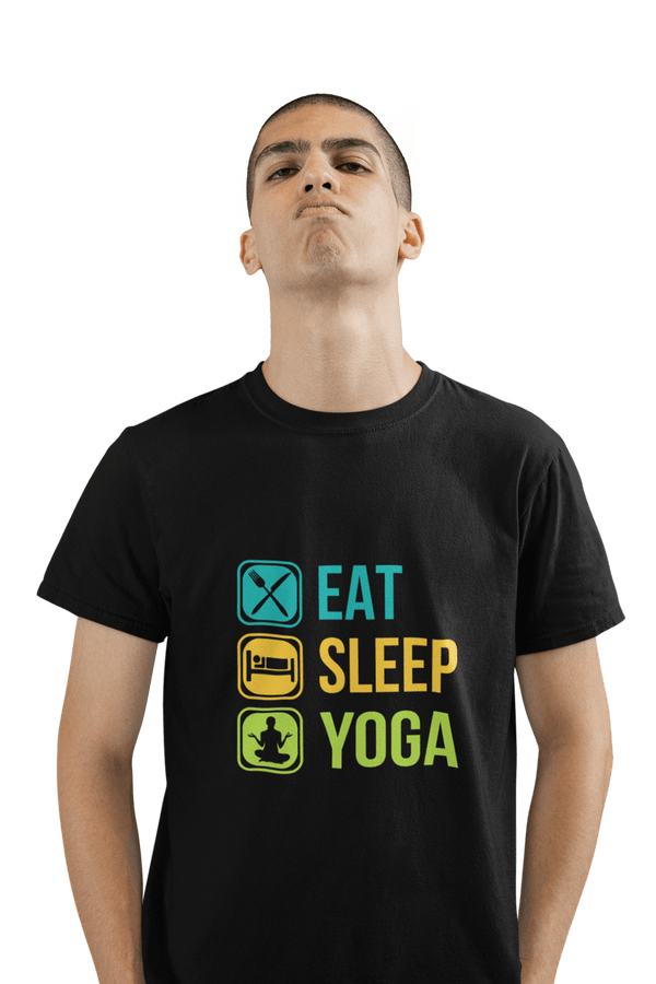 Eat Sleep Yoga - Men's Yoga T-shirt - Letshandcraft
