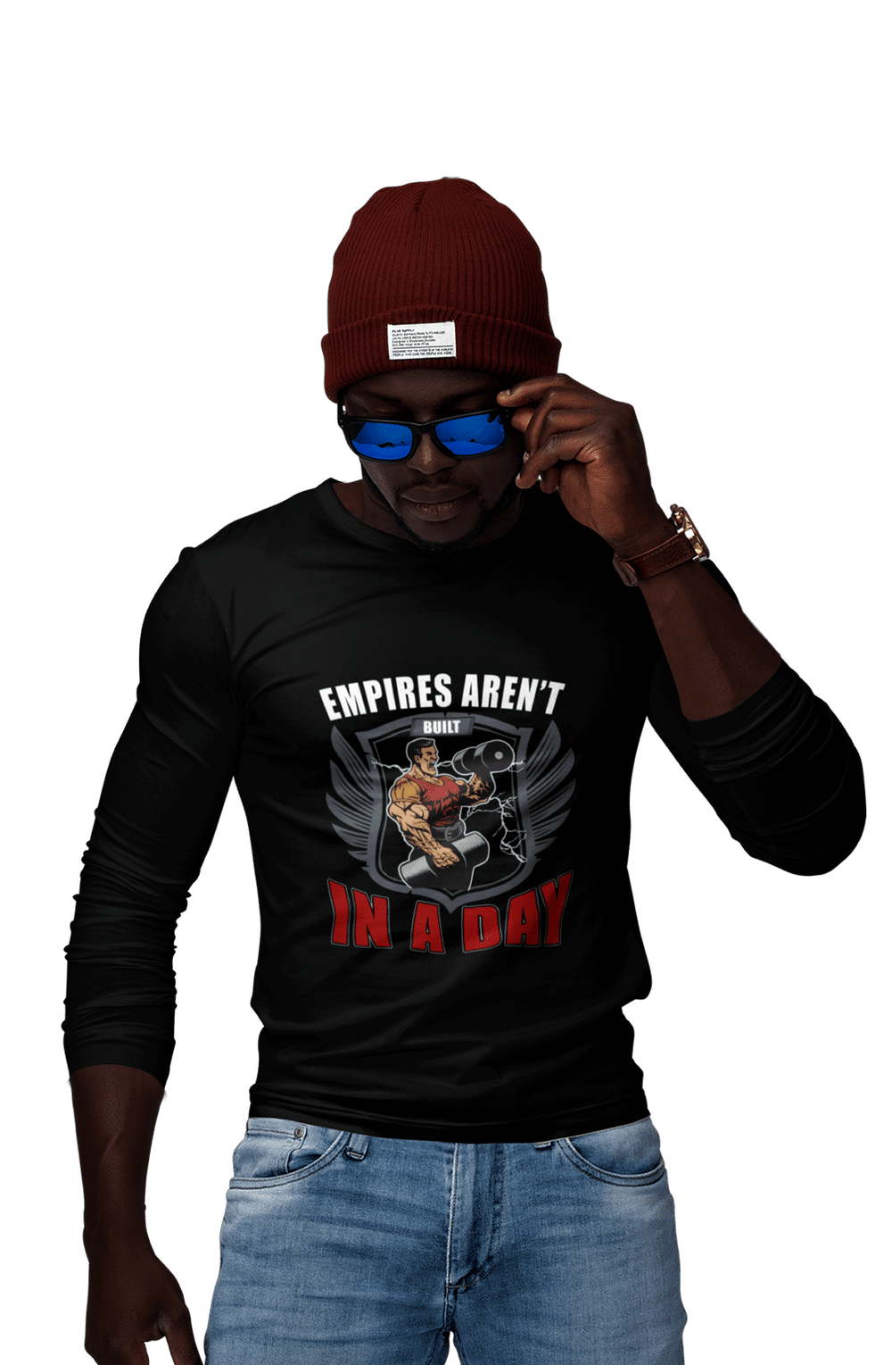 Empires Aren't Build In a Day - Men's Full Sleeves Gym T-shirt - Letshandcraft