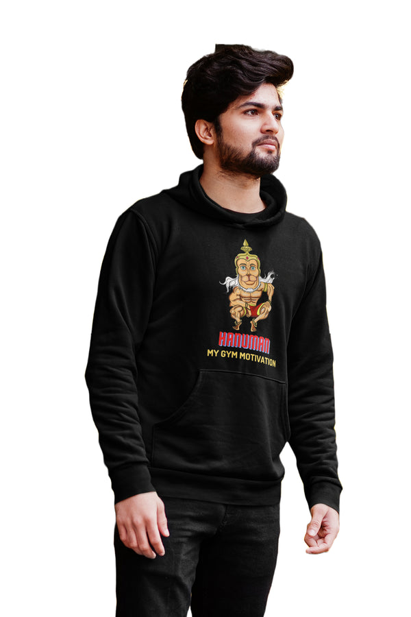 Hanuman - Gym Hoodies for Men (Printed on Front and Back, both)