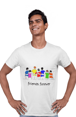 Friends Forever - Men's College T-shirt - Letshandcraft