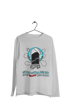 Gyan Utna Jitni Gaali - Men's Full Sleeves Funny T-shirt - Letshandcraft