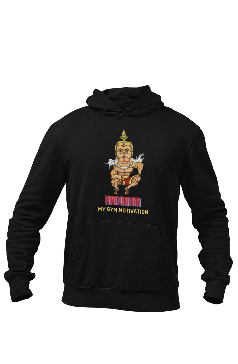 Hanuman - Gym Hoodies for Men (Printed on Front and Back, both) - Letshandcraft