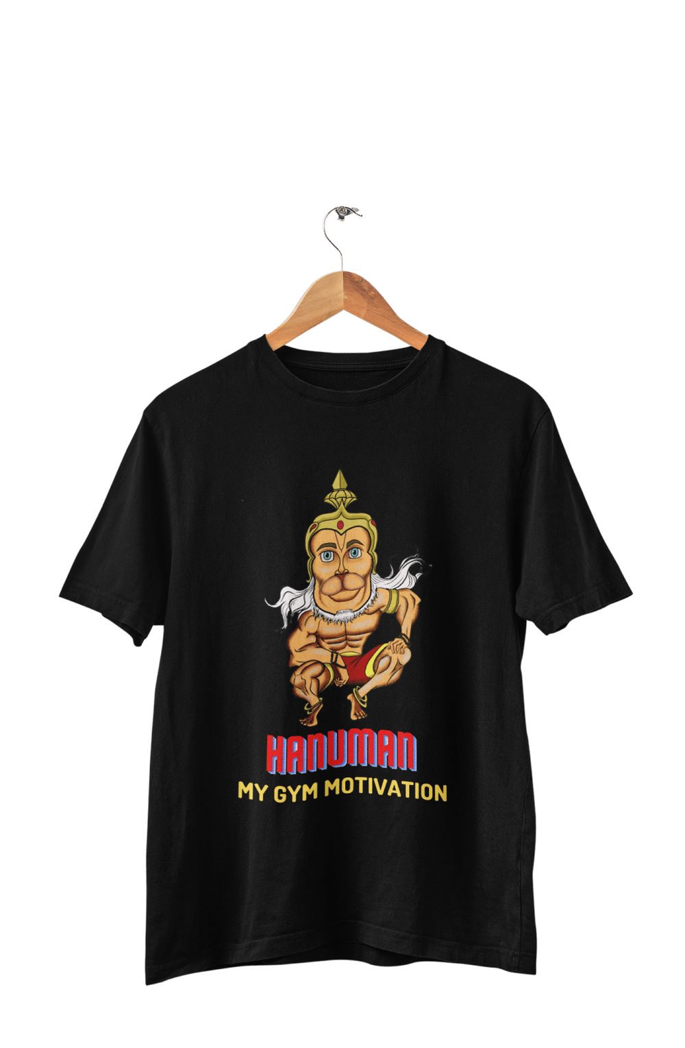 Hanuman - Men's Gym Black T-shirt - Letshandcraft