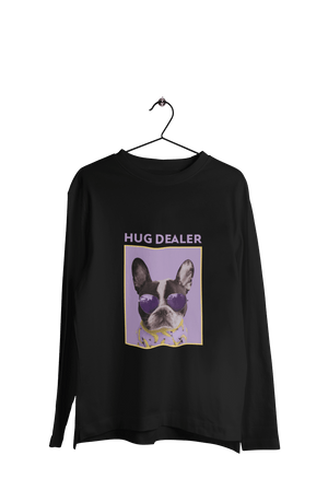 Hug Dealer - Men's Full Sleeves Dog T-shirt Success Activ - Letshandcraft